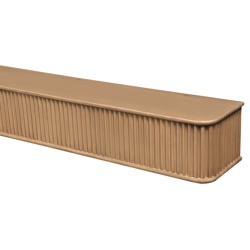 Tablette de cheminée cannelée, 48", Tanné