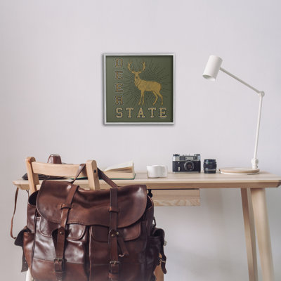 Art rétro de giclée de cerf par Spirit Animals / Life Is High