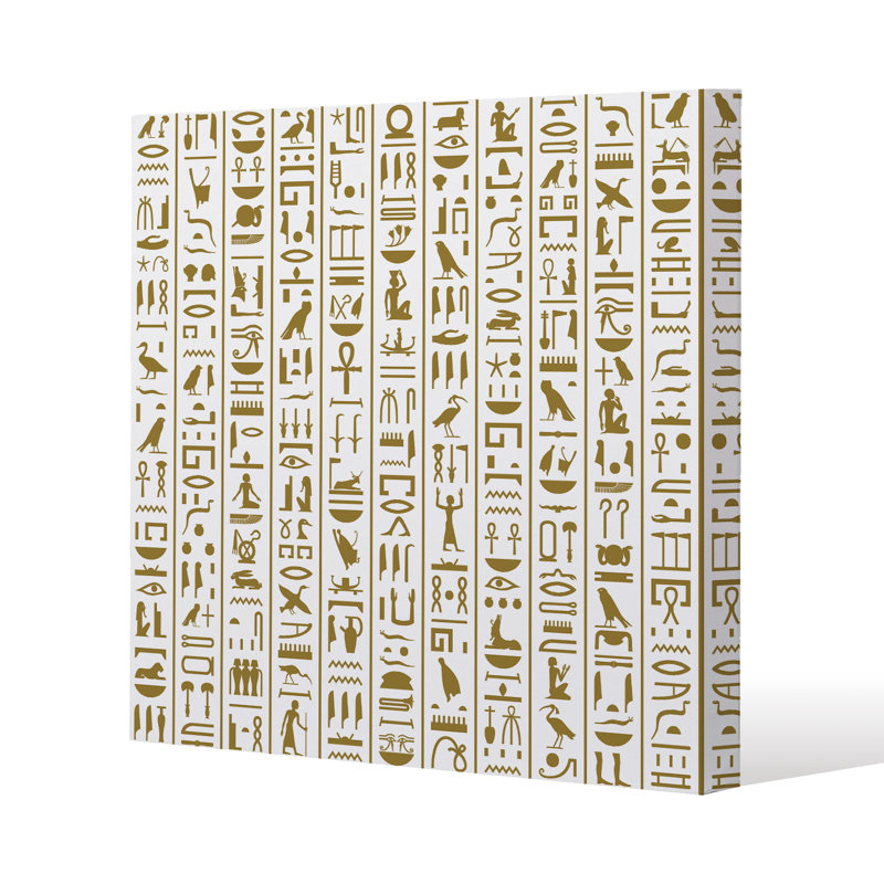 Acient Egyptian Heiroglyphs Canvas Print by Andrew Lee - Wrapped Canvas Print, 77cm H x 77cm W x 4cm D