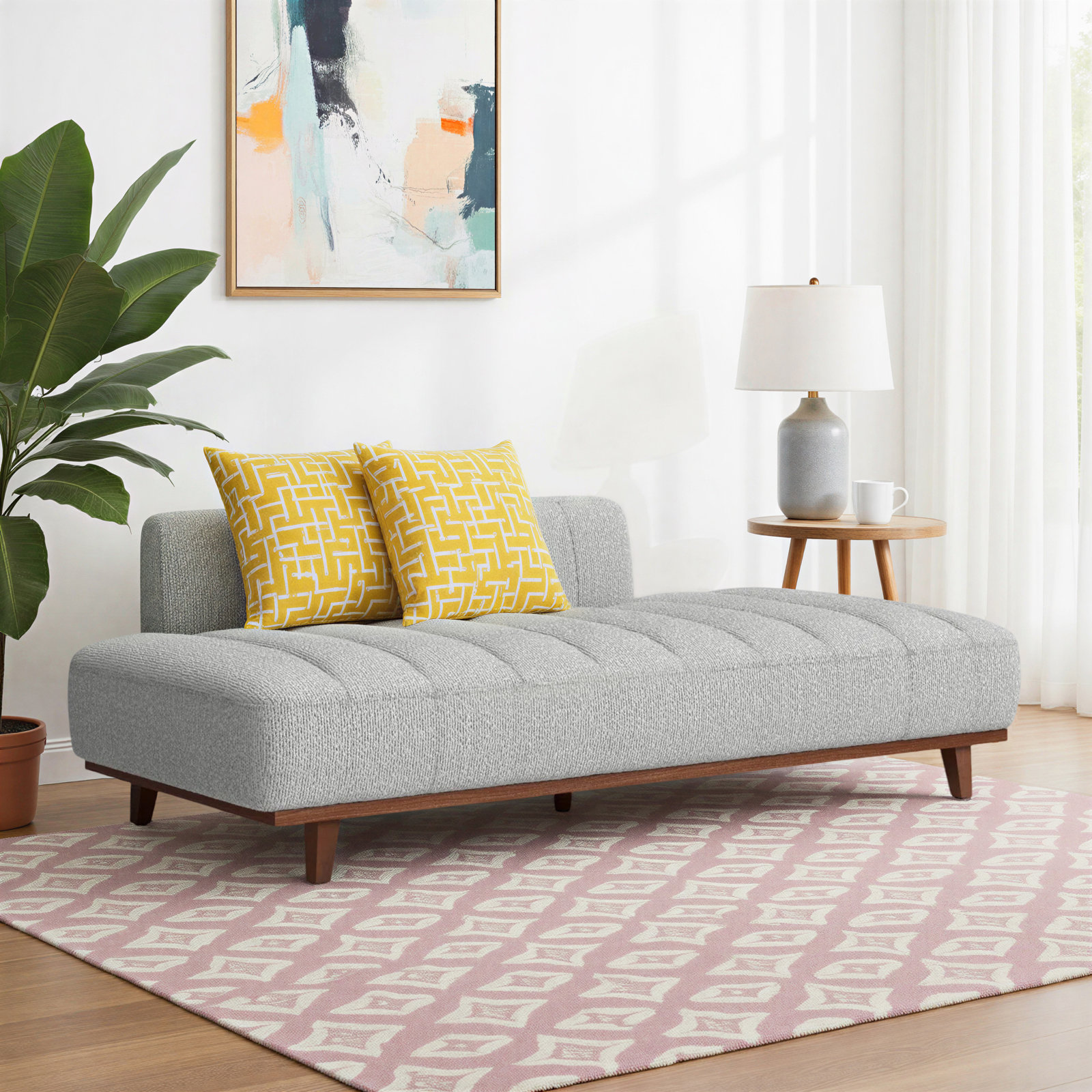 Novi Upholstered Daybed, Merino Metal Performance Tweed