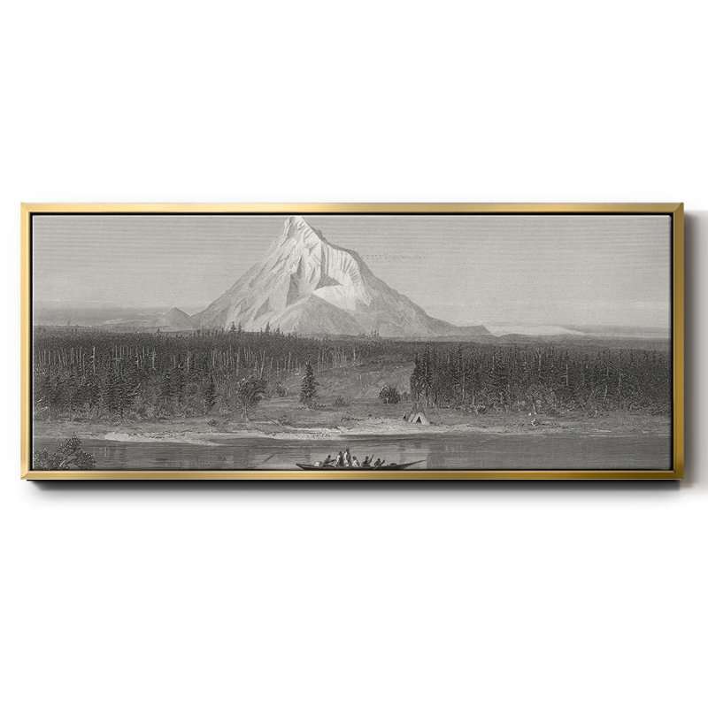 «Mount Hood from the Columbia», toile encadrée, H 8 po x l 20 po