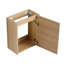 Meuble-lavabo mural 16 po avec lavabo en céramique et porte d'armoire à fermeture en douceur, pour petite salle de bain