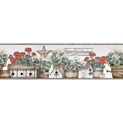 Bordure en pot de fleur multicolore géranium