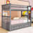 Dilshana Twin Over Twin Bunk Bed with Built-In Ladder-821853337
