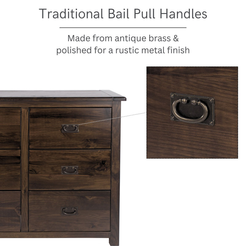 Somerville 3+3 Drawer wide chest of drawers
