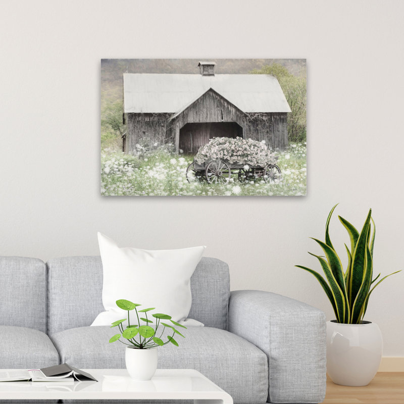 «Country Life For Me» - Art champêtre contemporain, H 24 po x l 36 po