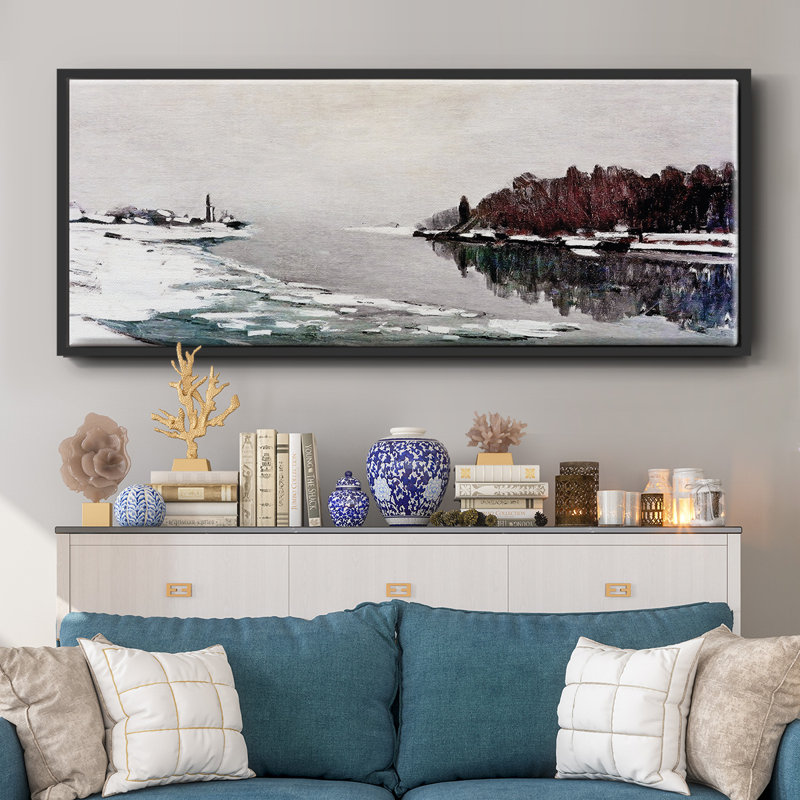 «The Neve» sur la berge de la seine, 1867, reproduction d'art sur toile, H 24 po x l 60 po x P 1,5 po, Noir