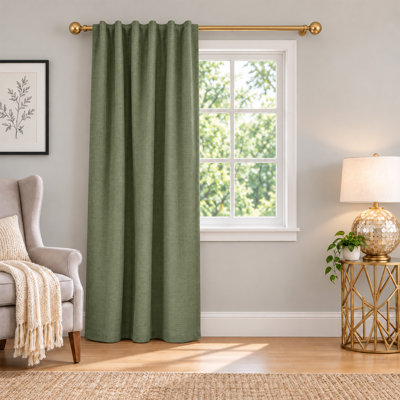 Patte arrière 100% lin occultant avec passe-tringle pour chambre à coucher / salon