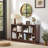 8 Cube Storage Book Shelf, 52" Long Horizontal Bookshelf with Curved Edge, Floor Standing Wooden Cubby Bookcase with Base, Modern Low Console Book Case, TV Stand for Living Room-161570689-160440837