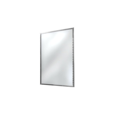 7EAFFF4DA9C644738D17AC8F512D279C Anti-Theft Framed Mirror 18" x 24" - Brushed Stainless