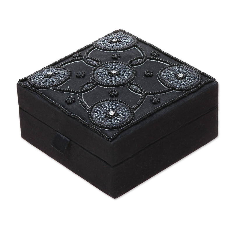 Boîte à bijoux en coton Midnight Blooms