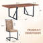 87" Wood Dining Table Set With PU Leather Upholstered Dining Chair-116617901-123060574