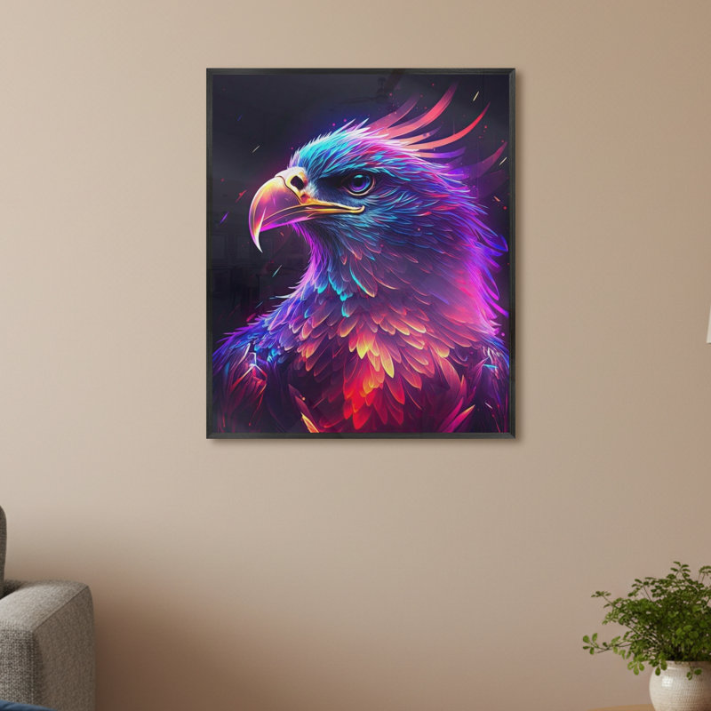 Single Picture Frame LED Illuminated Wall Art Wall Art on Glass / Aluminium, 60cm H x 50cm W