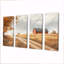 Windy Prairie Leaves Path o The Farm I - Prairie Art - Ensemble de décorations murales traditionnelles-202184943-202184931