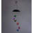 Paw Print Solar Multi Color Wind Chime