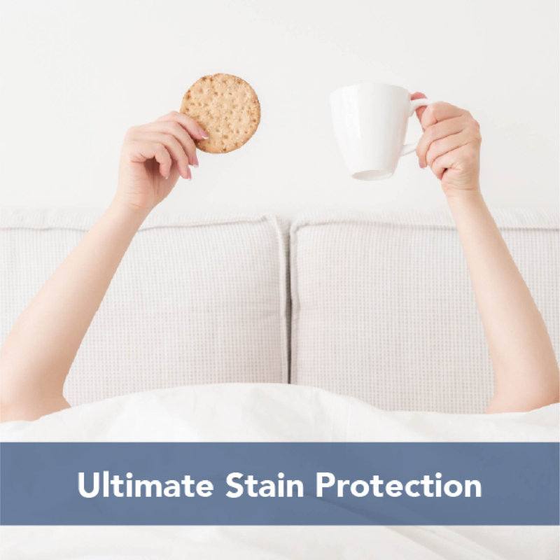 Twin White Bamboo and Polyester Waterproof Mattress Protector