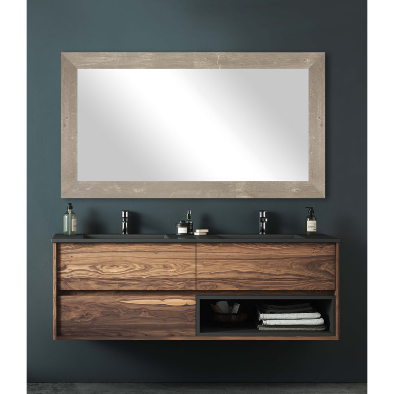 Miroir décoratif, 33 po x 58 po, Brun récolte