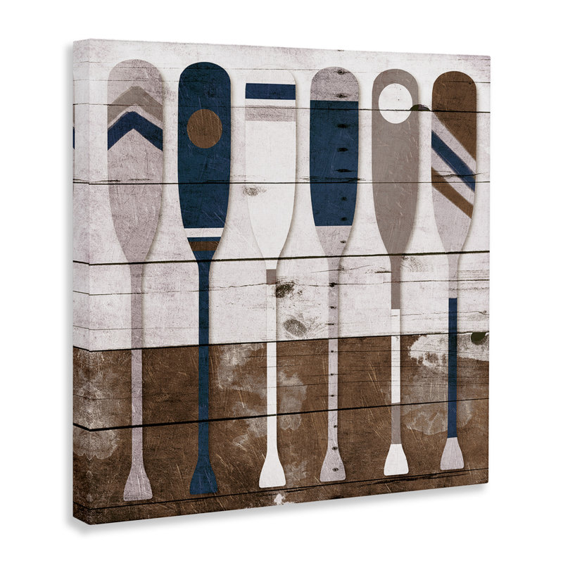 Conception de chalet rustique à motif de grain de mer par Milli Villa - Peinture, H 17 po x l 17 po