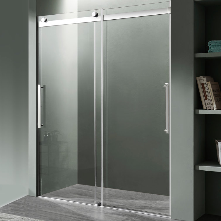 Stellar 60" W x 76" H Double Sliding Frameless Shower Door