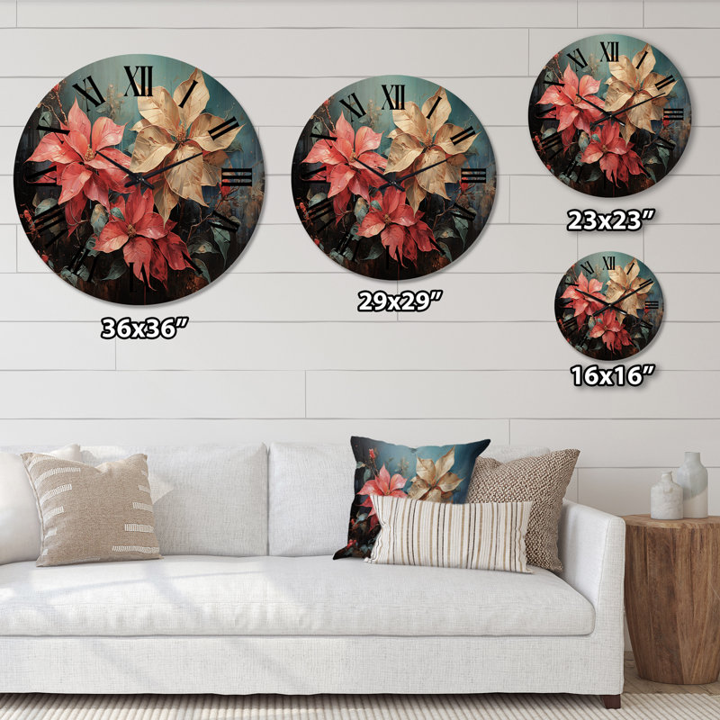 Horloge murale en bois massif Parkor, Grand