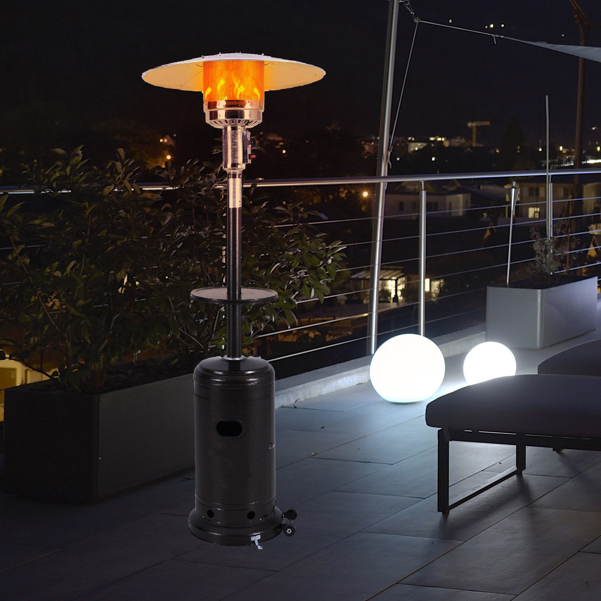 Kit Remplacement Brûleur 47 000 BTU Terrasse - Ensemble Commande & Sécurité, Pour Chauffage Tube Verre Extérieur