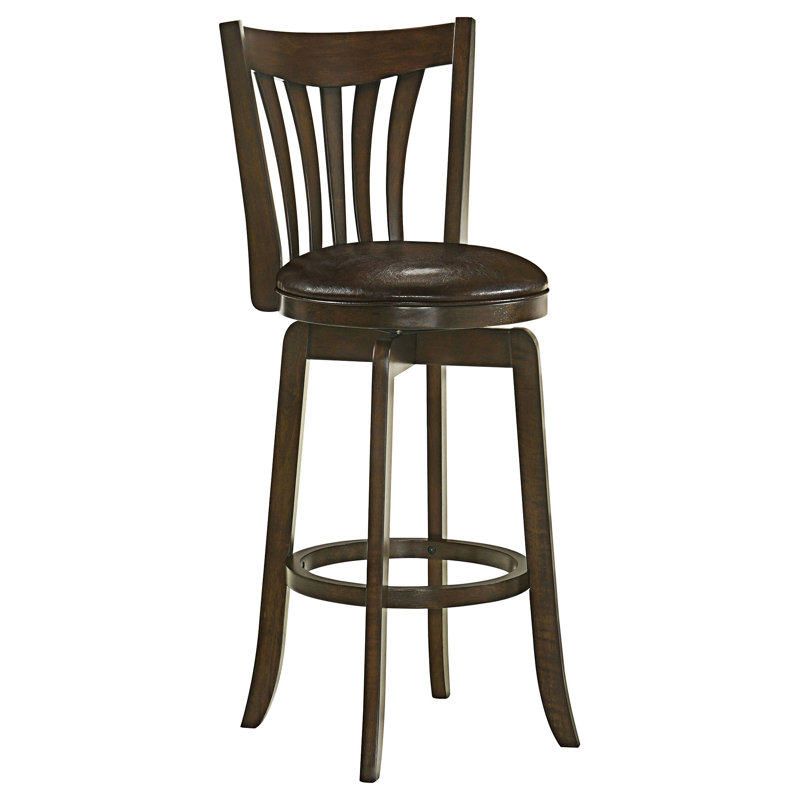 Chaise de bar pivotante en bois