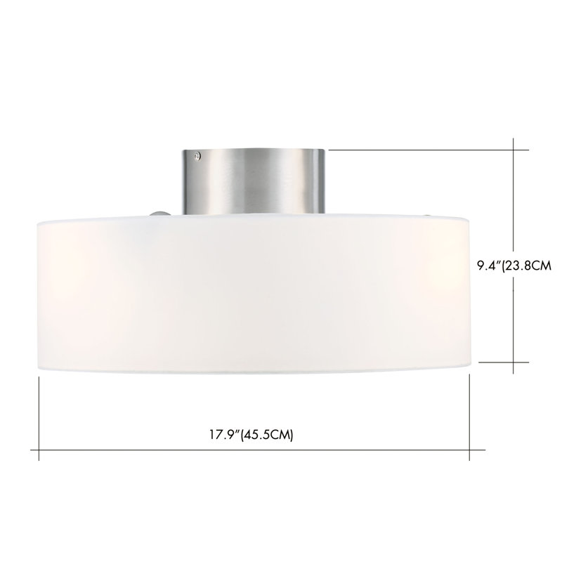 Ventilateur de plafond moderne 18 "avec lumière, Nickel brossé