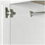 Armoire penderie 4 portes avec 2 tiroirs, blanc