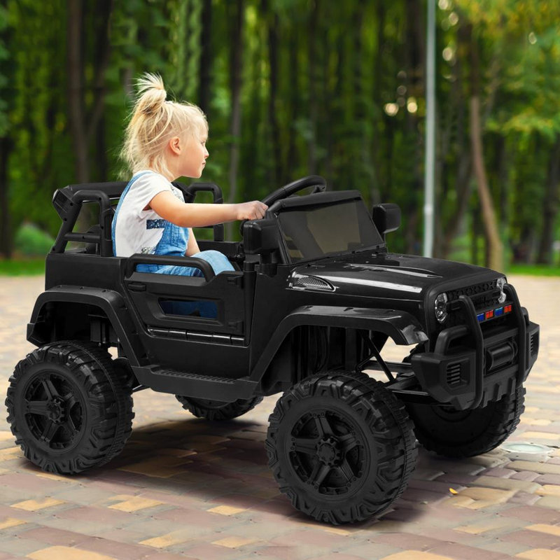 Voiture et camion électriques pour enfants, Noir
