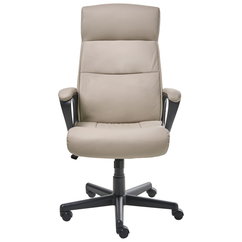 100% PU Leather Executive Chair with Headrest, Beige