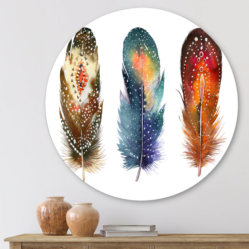 Ensemble de plumes colorées Boho, H 23 po x l 23 po x P 1 po