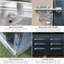 Remise en métal l 5 pi x P 3 pi pour la maison de rangement pour outils avec toit incliné et porte de patio verrouillable