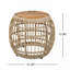 Acacia Wood Outdoor Side Table with Wicker Base