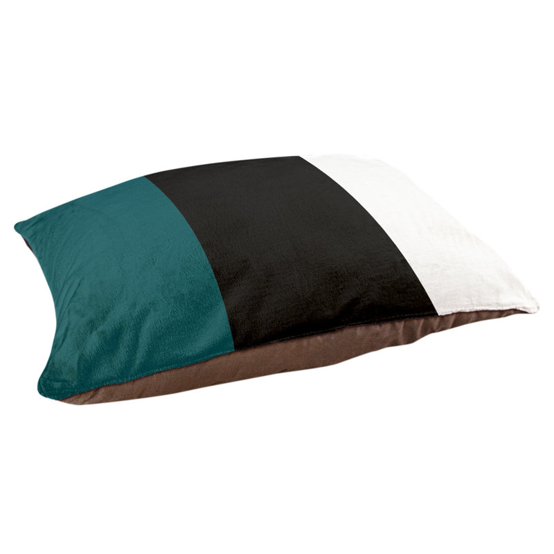 Coussin d'extérieur Memphis, Vert / noir / blanc, Très grand (l 50 po x P 40 po x H 17 po)