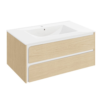 Meuble-lavabo en bois naturel 48 po Elyra