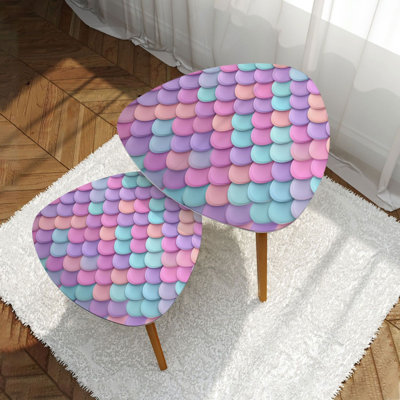 Ensemble de 2 tables basses gigognes Triangle
