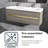Wall-Mounted Floating Bath Vanity with Double Solid Surface Sink Top in White-567027596-567027601