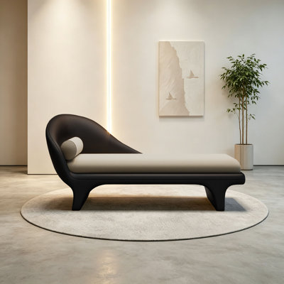 chaise longue au design minimaliste et incurvé moderne