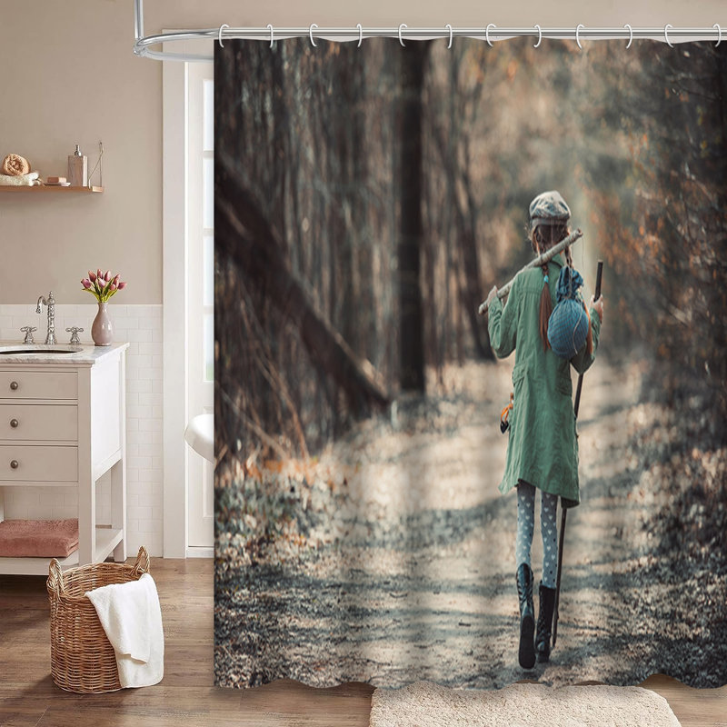 Rideau de douche avec 12 crochets Little Girl, L 72 po x l 72 po