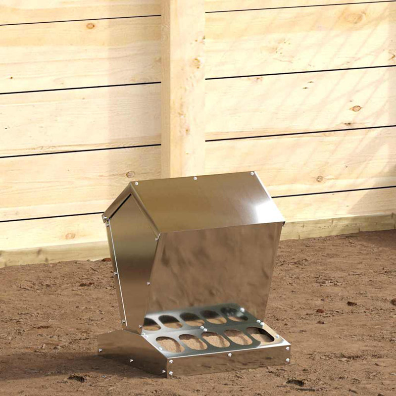 Galvanised Steel Feeder, 39cm H x 30cm W x 30cm D