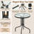 3 PCS Outdoor Bistro Dining Furniture Set w/1.57'' Umbrella Hole Rippled