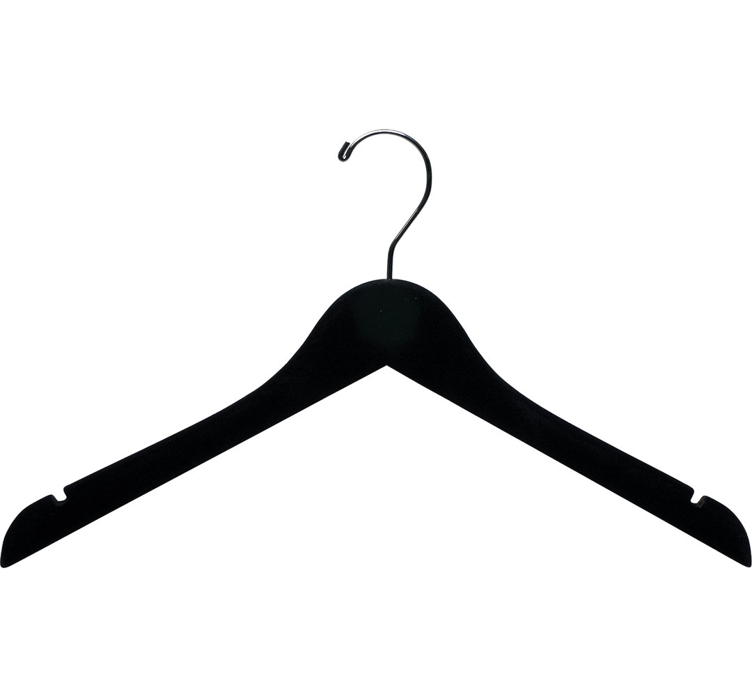 Wood Non-Slip Standard Hanger for Skirt/Pants (Set of 25) Rebrilliant