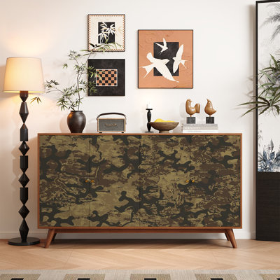 Buffet en bois massif de style chinois
