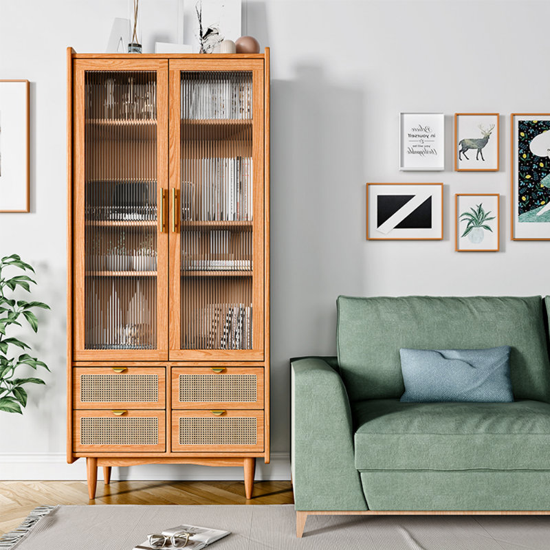 Vitrine en bois massif moderne et simple