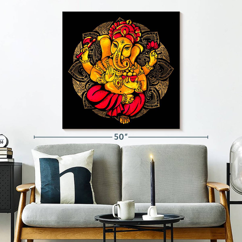 Adella Ganesh Mandala, 33" H x 33" W