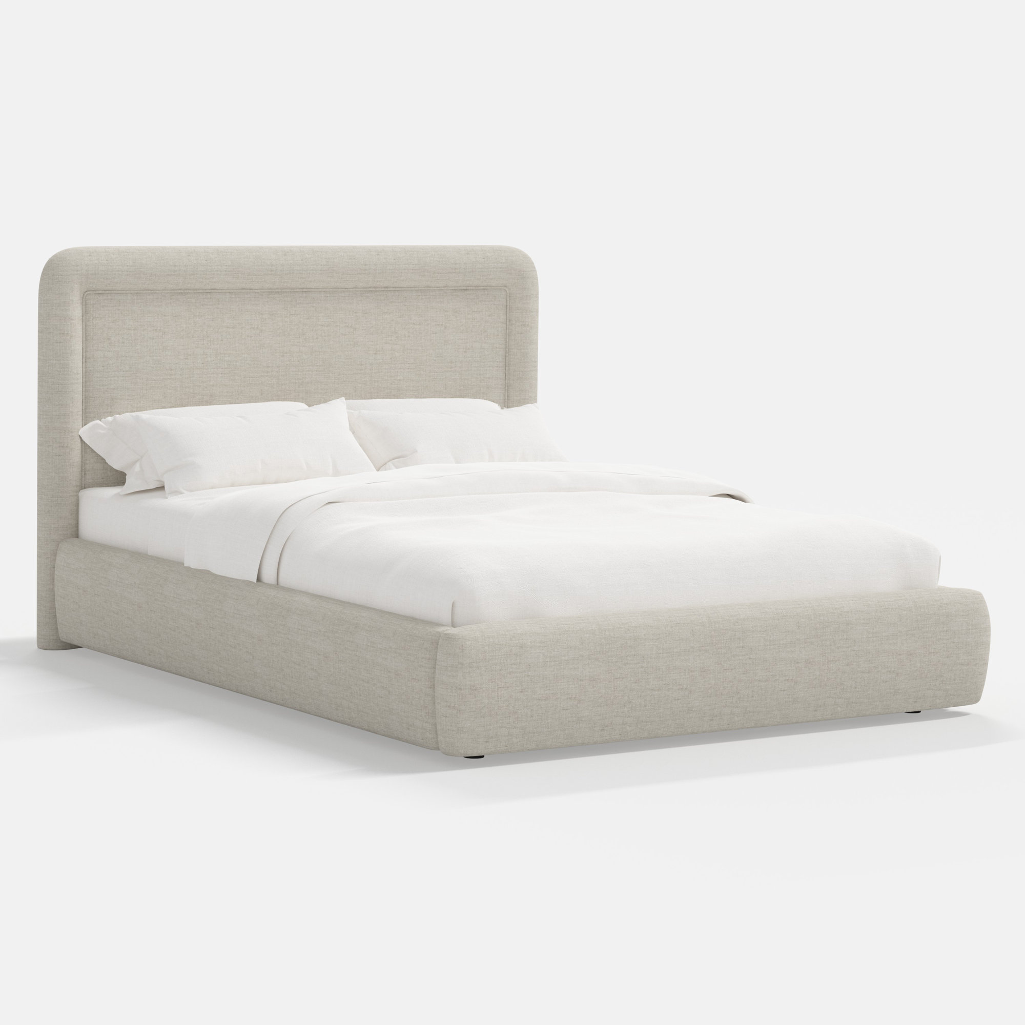 Stoffer Home x Cloth and Co. Marisa Bed, California King, Relaxed Zinc Linen