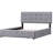 Gray Upholstered Platform Bed With 4 Large Storage Drawers And Headboard - Queen Size No Box Spring Contemporary Bedroom Feature In Foam Filled Comfortable Essential-1902155200