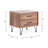 2 Rectangular Table With Walnut Finish And Strong Metal Legs Night Leg Supports