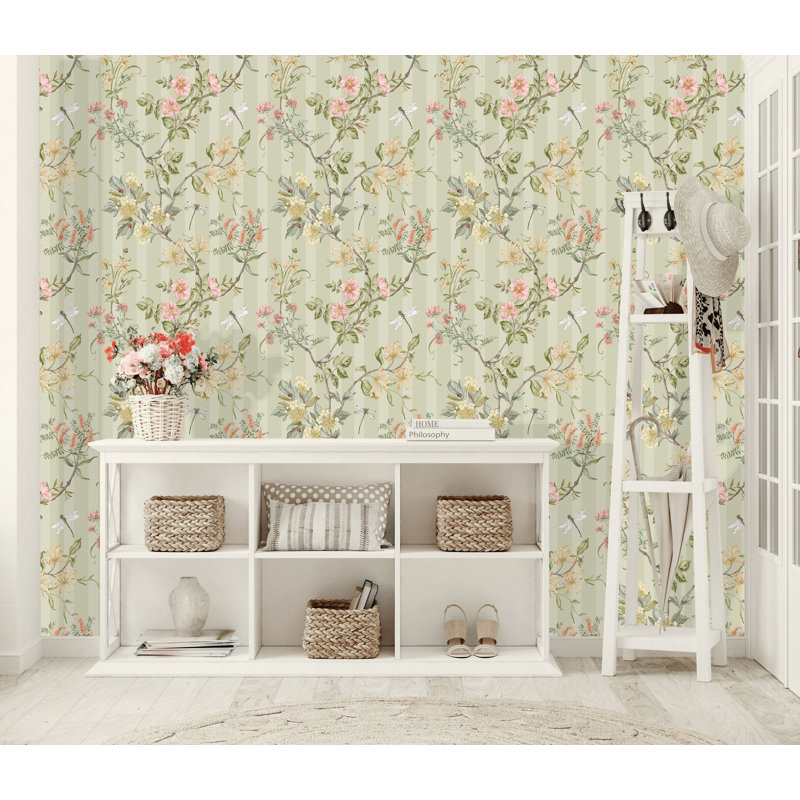 Papier peint texturé non tissé Spring Meadow Pi., Vert