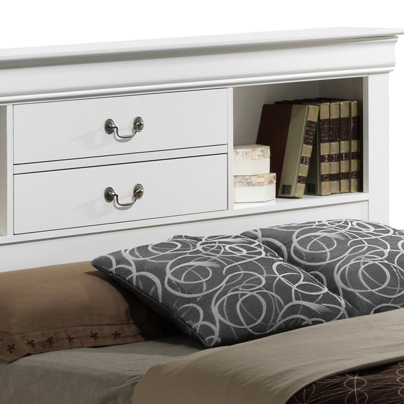 Très grand lit de rangement traditionnel avec finition blanche - structure pour un sommeil profond, base intégrée, base élégante, une bonne nuit de repos